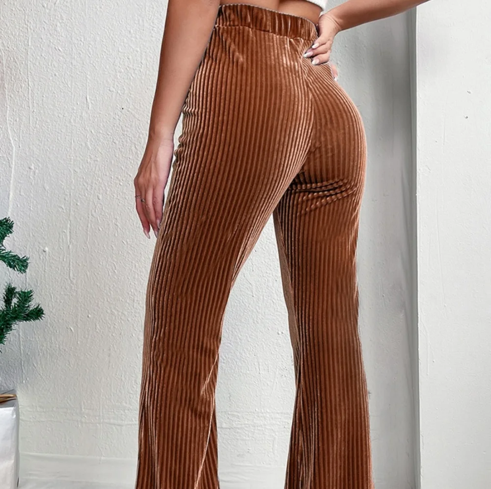 Toasted Toffee Ribbed Bootcut Pants - Picture 6 of 10